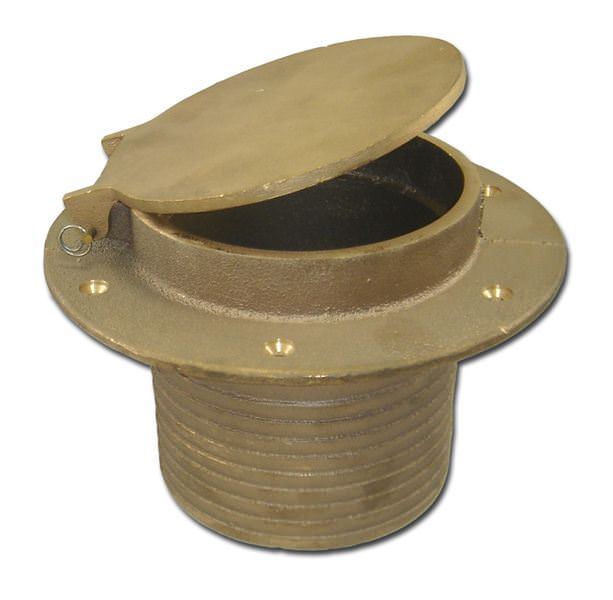 Bronze Transom Exhaust Fittings with Flapper