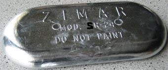 SR-24 Zimar Bolt On Drilled Plate Zinc Anode