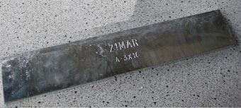 A-1-1/2X12 Zimar Bolt On Undrilled Plate Zinc Anode