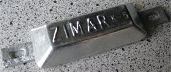 K-5 Zimar Weld On Plate Zinc Anode