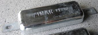 FE-10 Zimar Weld On Plate Zinc Anode