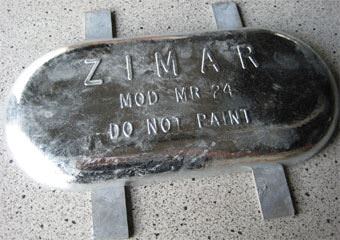 MR-24 Zimar Weld On Plate Zinc Anode