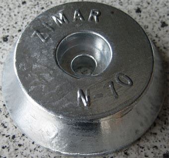 N-70 Zimar Round Plate Zinc Anode
