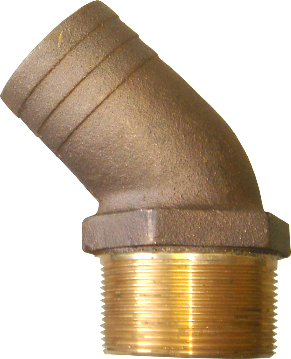 00HN25045E 45 degree Bronze Pipe to Hose Adapters