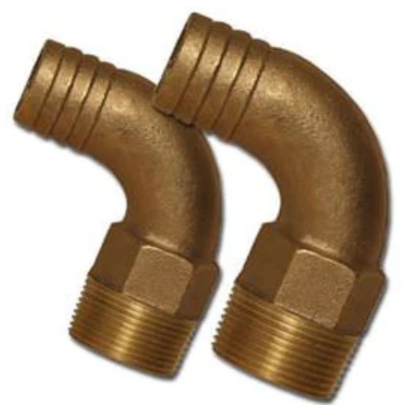 00HN100125ES 90 Degree Bronze Pipe to Hose Adapters - Combo