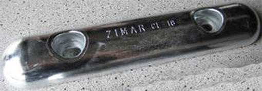 Picture of CL-18 Zimar Bolt On Drilled Plate Zinc Anode