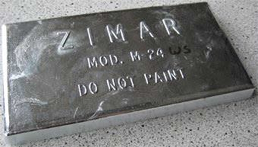 Picture of M-24WS Zimar Bolt On Undrilled Plate Zinc Anode