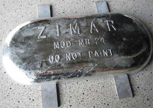 Picture of MR-24 Zimar Weld On Plate Zinc Anode