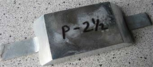 Picture of P-2.5K Zimar Weld On Plate Zinc Anode