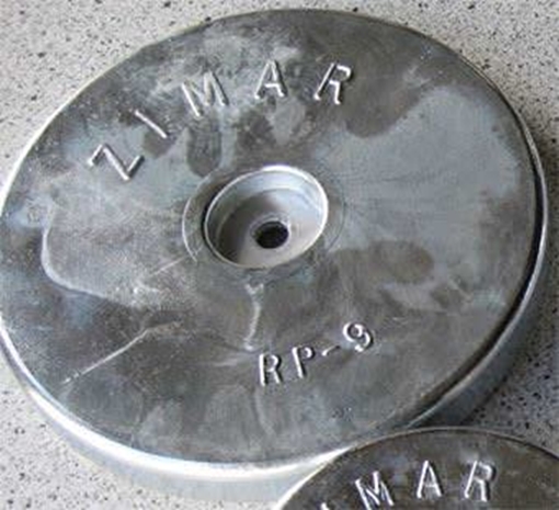 Picture of RP-9 Zimar Round Plate Zinc Anode